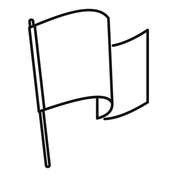 Award flag excellence icon, outline style - Vettoriali, immagini