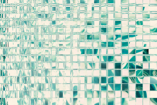 Fondo abstracto verde y blanco de formas cuadradas
 - Foto, Imagen