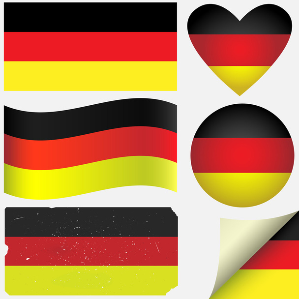 Niemcy ikony zestaw flagi. - Wektor, obraz