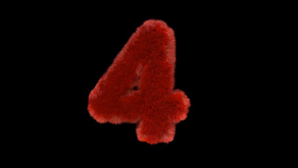 Fluffy hair fur text typography with alpha channel 4 - Footage, Video