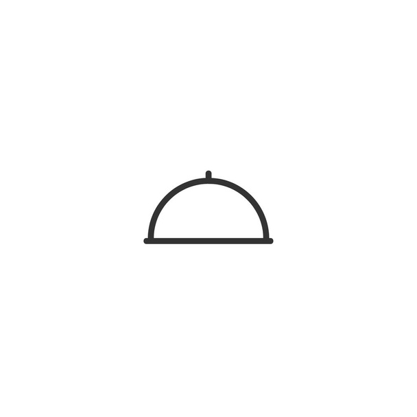 Egy tálca élelmiszer-izolált vonal ikonnal borított web és mobil számára - Vektor, kép