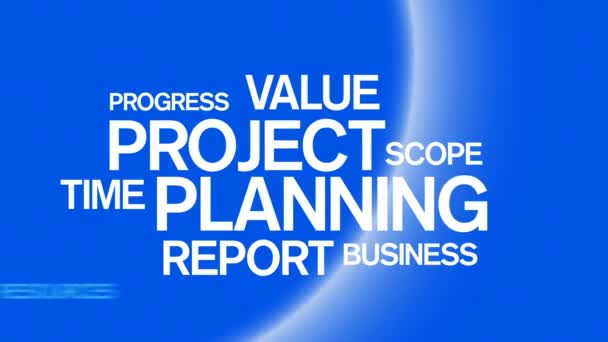 Project Planning Word Tag Cloud Animation,work team teamwork,market research. - Footage, Video