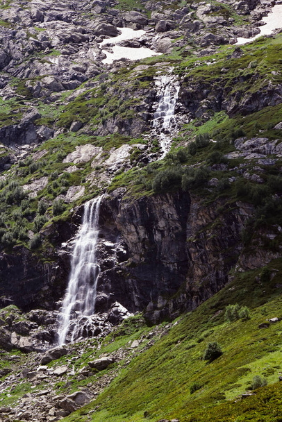 Beautiful waterfalls in the Caucasus mountains. Healthy lifestyle, tourism. - Φωτογραφία, εικόνα