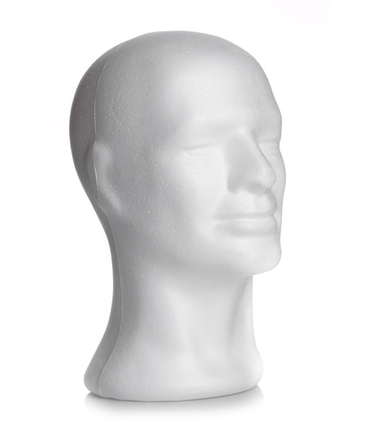 männlicher Kopf aus Styropor - Foto, Bild