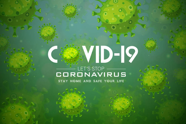 Векторная иллюстрация концепции коронавирусной болезни Иллюстрации COVID-19
 - Вектор,изображение