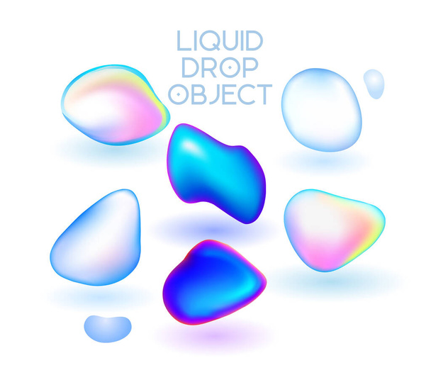 カラー液体ベクトル形状。分離されたオブジェクト要素のアイコン、ロゴ、バナー、バッジ、 Webまたは印刷デザイン。ベクトルアート - ベクター画像