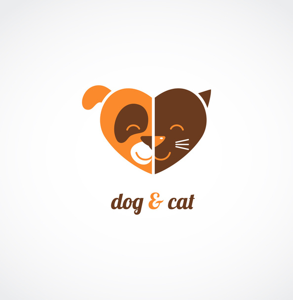 Domácí zvířata vektorové ikony - psi a kočky - Vektor, obrázek