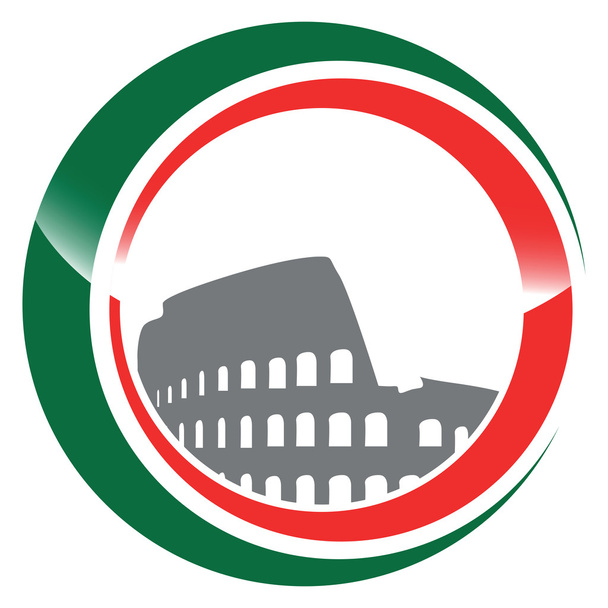 olasz zászló - Vektor, kép