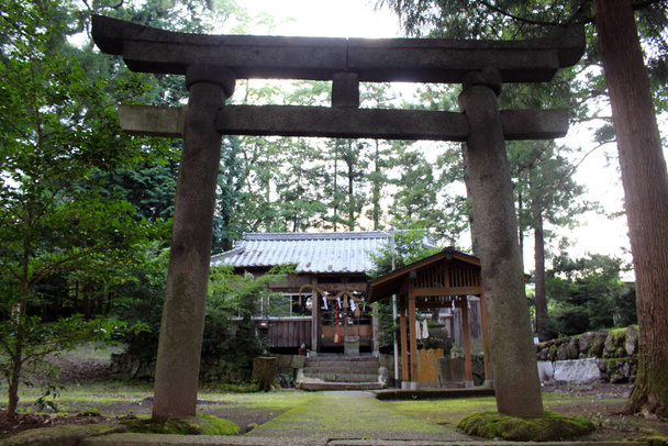 The gate of Motomuratenmanten Jinja, a Japanese shrine in the outskirt of Beppu, Japan. Taken in June 2019. - Photo, image