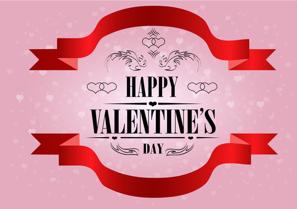 Happy Valentine's Day Greeting Card - Vector, Image