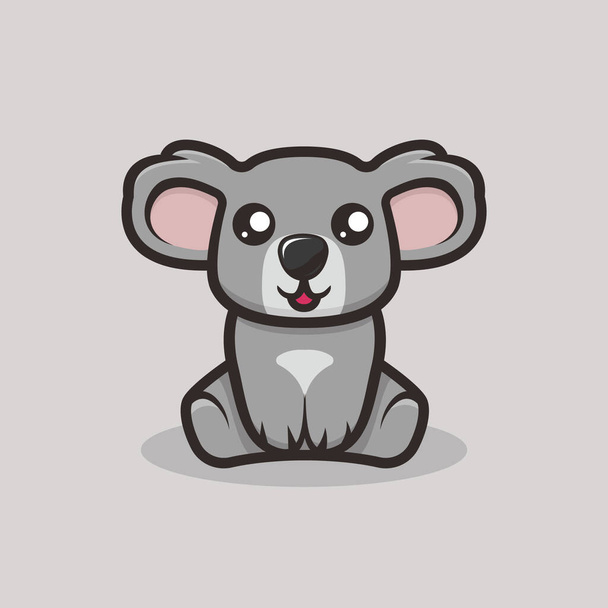 Linda mascota koala vector ilustración
 - Vector, imagen