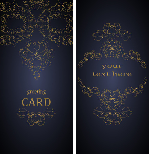 ビクトリア朝様式でビンテージ グリーティング カード - ベクター画像