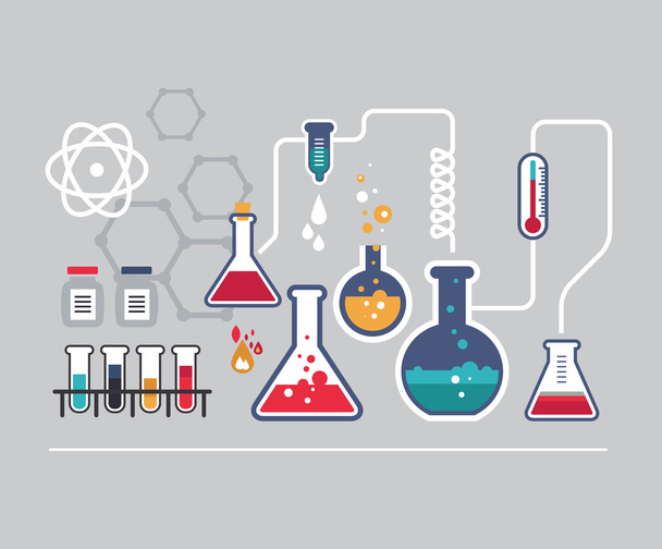 Chemie-Infografik - Vektor, Bild