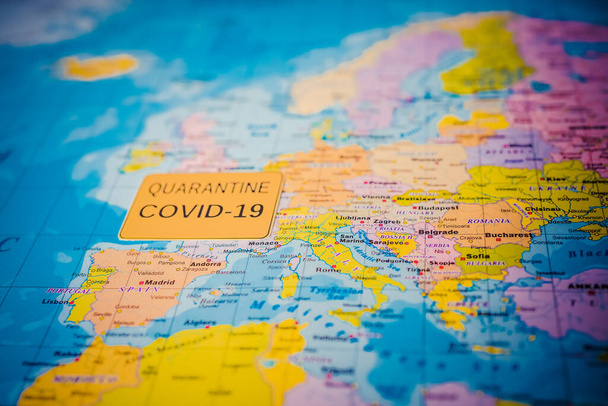 Avrupa Coronavirus Covid-19 Karantina geçmişi - Fotoğraf, Görsel