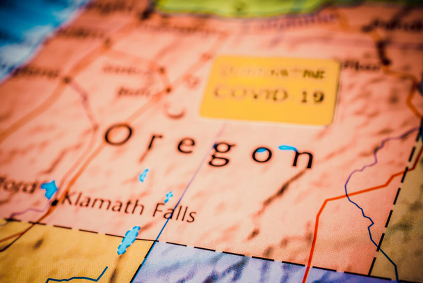 Stato dell'Oregon Covid-19 Contesto della quarantena
 - Foto, immagini
