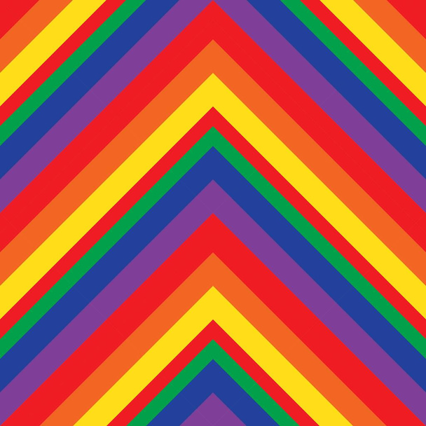 Rainbow Chevron diagonal striped seamless pattern background suitable for fashion textiles, graphics - Vector, Image