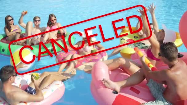 Bezárás: Egy medencében bulizó turisták csoportjának le kell mondania a terveit - Felvétel, videó