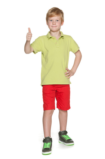 Standing red-haired boy - Foto, afbeelding