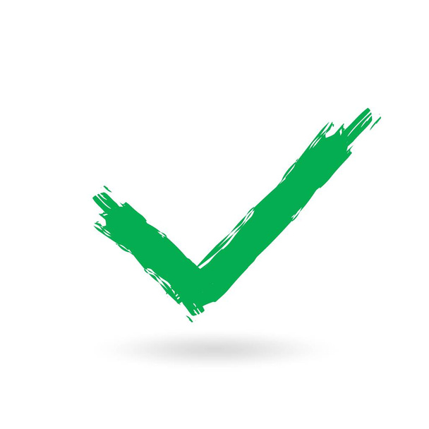 ícone checkmarkk verde isolado no fundo branco
. - Vetor, Imagem