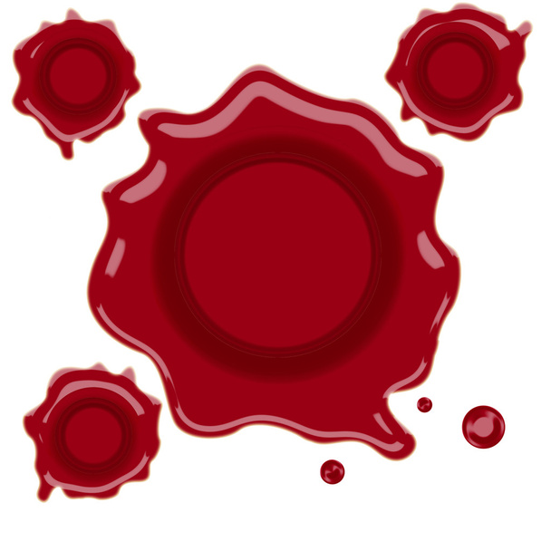 Red wax seal with highlights Royalty Free Vector Image