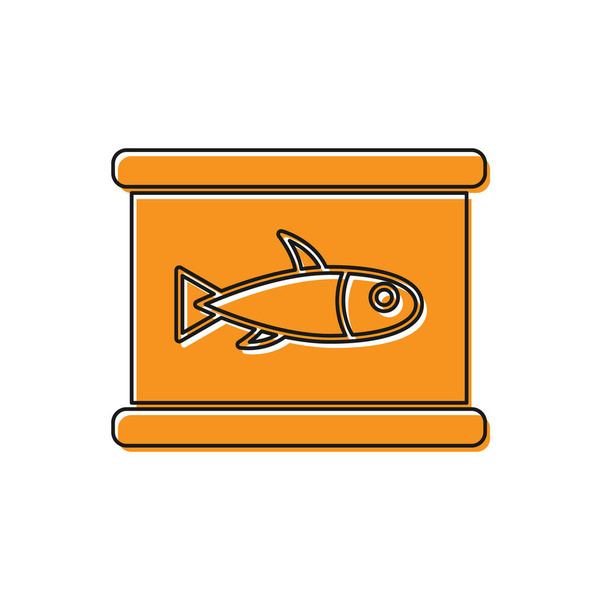 Orange Canned fish icon isolated on white background.  Vector.. - Vector, Image