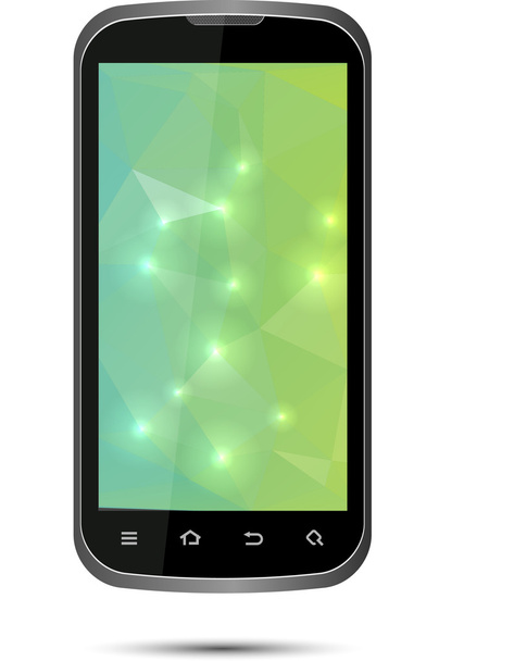 Cell phone with green screen - Vektor, Bild