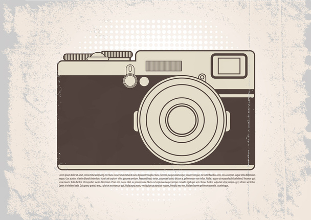 Retro photo camera - Vector, Image