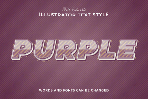 Purple Text Style effect vector effect vector - Vector, Image
