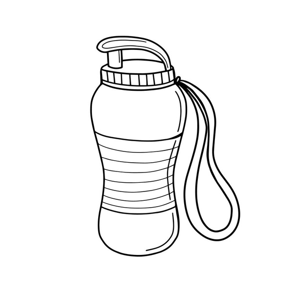 botella de agua deportiva aislada sobre un fondo blanco
 - Vector, imagen