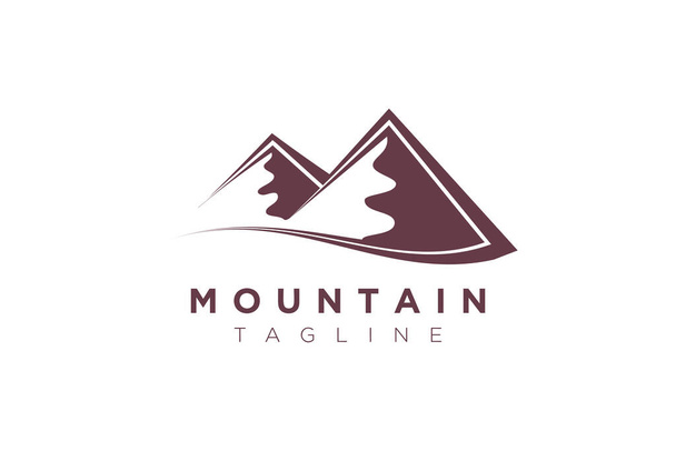 Design vettoriale di montagna minimalista e semplice. Modello per icona, logo, etichetta, marchio per le imprese. - Vettoriali, immagini