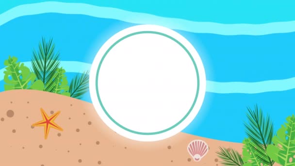 nyári nyaralás szezon tengeri csillag a strandon - Felvétel, videó