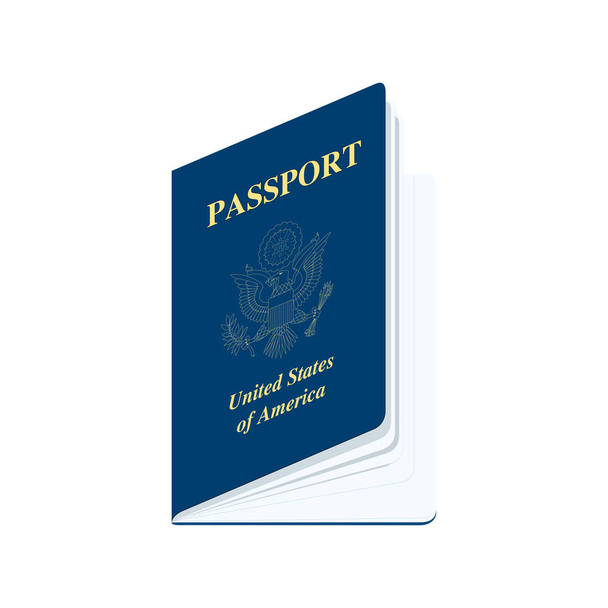 米国パスポート現実的なベクトル図。EPS10 - ベクター画像
