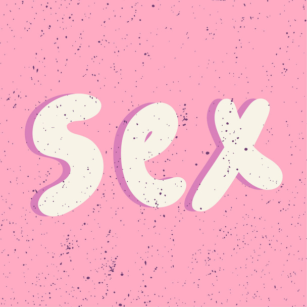 Sex. Sticker for social media content. Vector hand drawn illustration design.  - Vector, Imagen