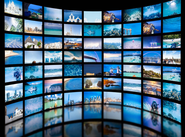 giant multimedia video and image wall - Photo, image