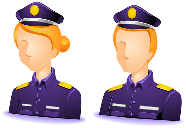 Policja avatary - Wektor, obraz