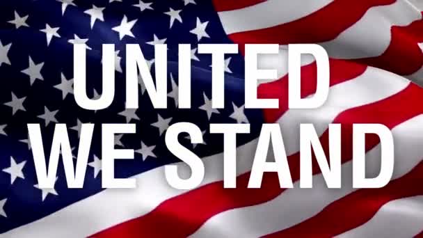 United we Stand on United States flag video waving in wind. United States Of America Flag. US flag United we Stand for Independence Day, 4th of july US American Flags Waving 1080p Full HD footage. United flag USA - Footage, Video