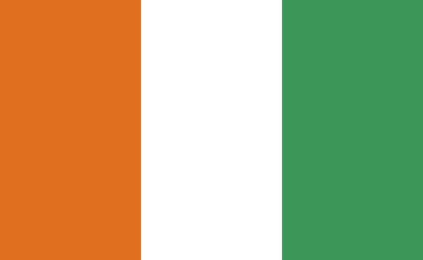 Cote d 'Ivoire ulusal bayrağı tam oranda - Vektör illüstrasyonu - Vektör, Görsel