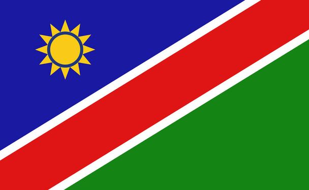 Bandiera nazionale della Namibia in proporzioni esatte - Illustrazione vettoriale - Vettoriali, immagini