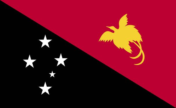 Drapeau national de Nouvelle-Guinée en proportions exactes - Illustration vectorielle - Vecteur, image