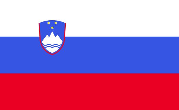 Bandera nacional de Eslovenia en proporciones exactas - Ilustración vectorial
 - Vector, imagen