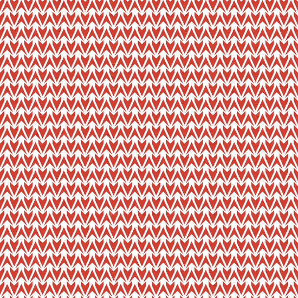 red and white knit texture seamless vector pattern - Vector, Image