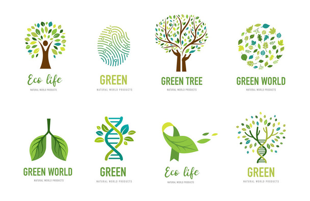 World Environment day, go green concept design. Vector illustration - Vektör, Görsel