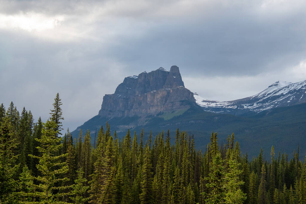 A picture of Castle mountain.  Banff National park  AB Canada     - Фото, изображение
