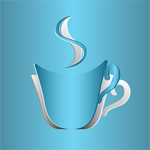 Corte de xícara de café
 - Vetor, Imagem