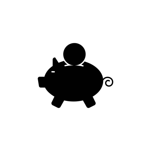 Ilustração Gráfico vetorial do ícone do banco porquinho. Apto para salvar, bancário, investimento, financeiro, etc
. - Vetor, Imagem