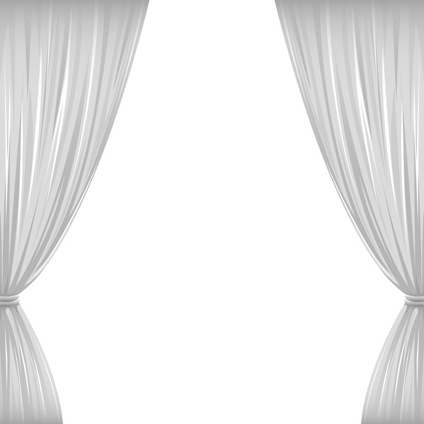 白いカーテン - ベクター画像