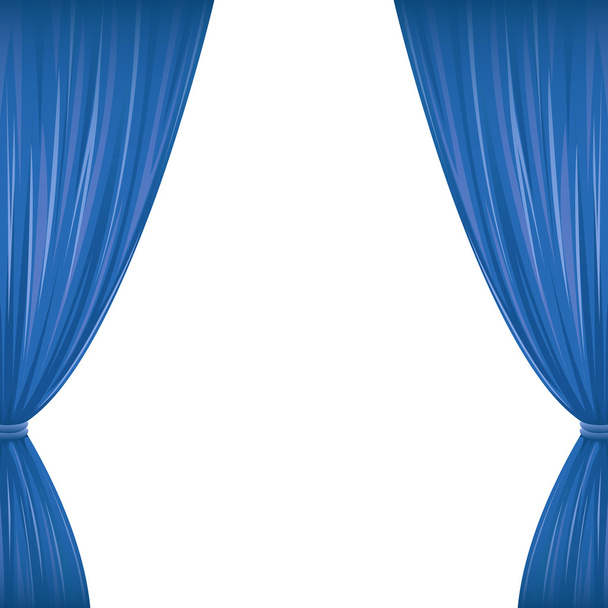 Blue Curtains - Vector, Image