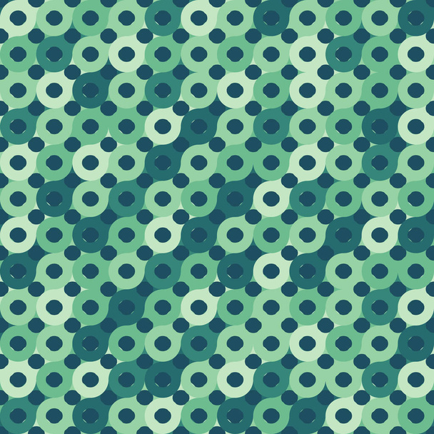 Geometric seamless repeating pattern of green circles - Vektor, kép