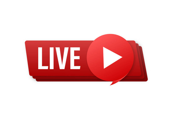 Live streaming logo. Business icon. Stream interface. Vector stock illustration. - Vector, Image