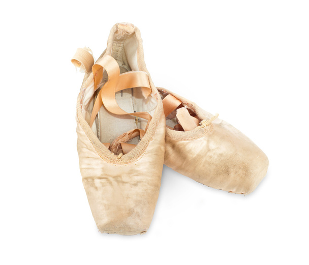 régi használt rózsaszín balettcipő - Fotó, kép